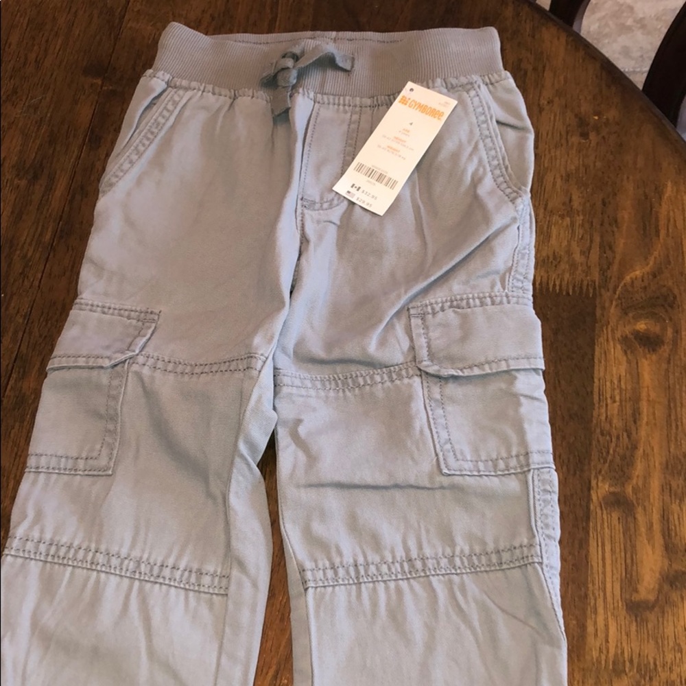 Gymboree cargo pants light gray